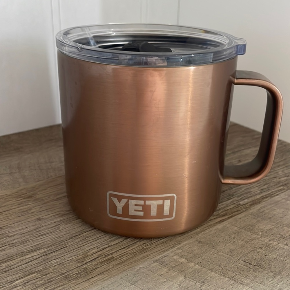 YETI 14 Oz Copper Mug Authentic With Magslider Lid Limited Edition Color